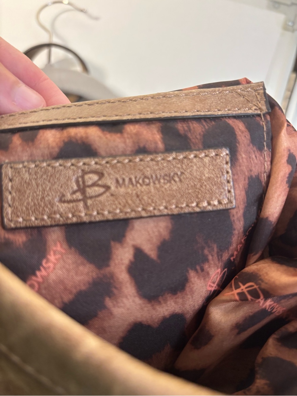 b. makowsky Brown Leather Crossbody Bag with Tassel - Picture 6 of 6